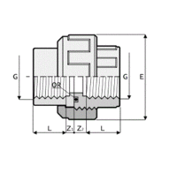 Unionskoppling PVC