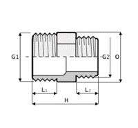 Reduceringsnippel PVC 