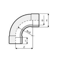 Böj 90° PVC f limn