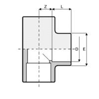 T-rör PVC inv limn