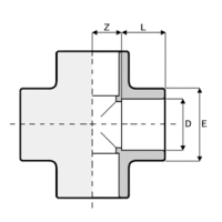 Korsrör PVC inv limn